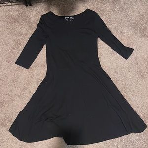 PACT Women’s dress with pockets, size L, black, 95% organic cotton 5% Elastane